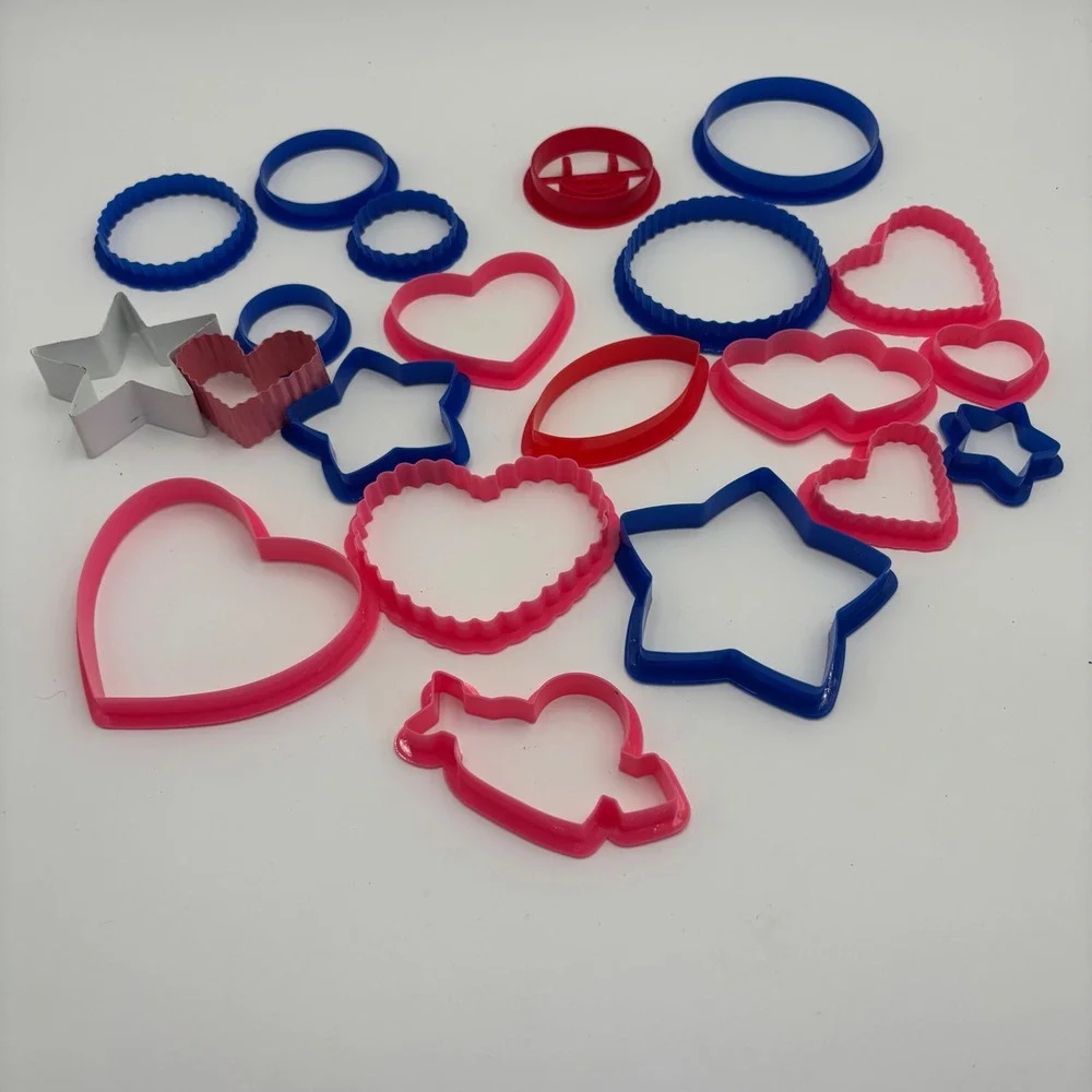 Unbranded Cookie Cutter Set Unisex OS Multicolor Excellent Hearts Stars Shapes